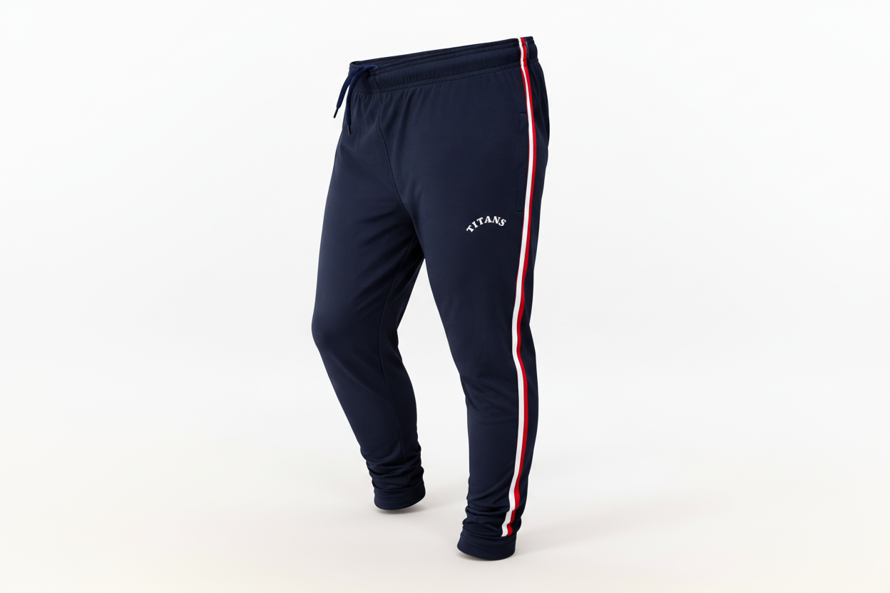 Titans Navy Blue Lycra Track Joggers