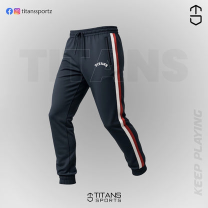 Titans Navy Blue Lycra Track Joggers