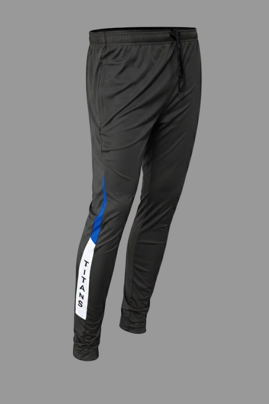 TITANS Dark Grey Lycra Sports Track Pants | Slim Fit Athletic Joggers